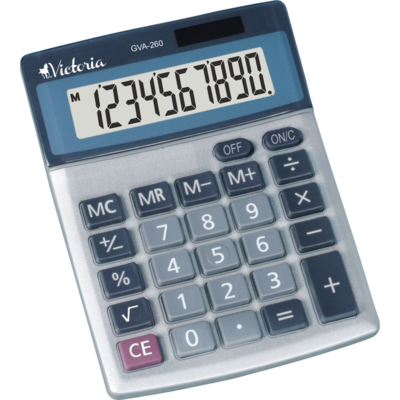 Számológép, asztali, 10 számjegy, VICTORIA OFFICE, "GVA-260"