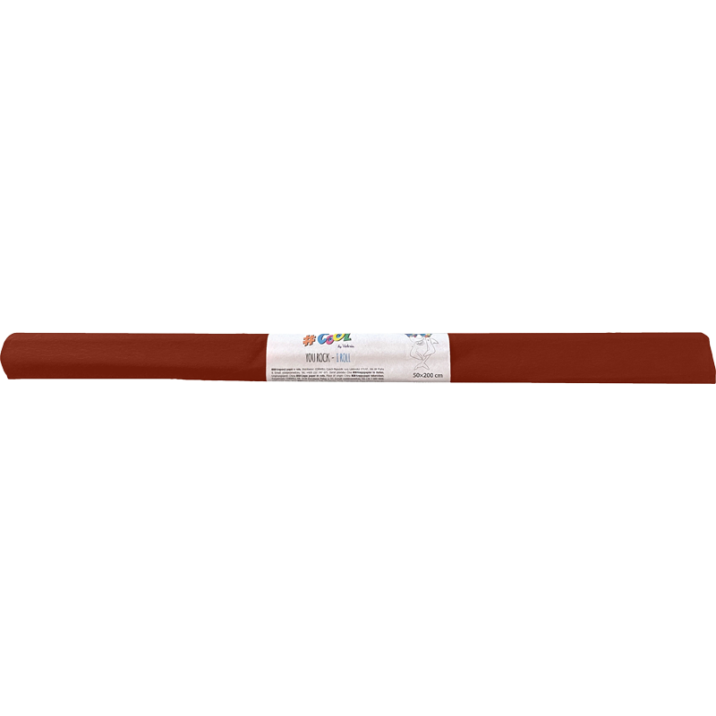 Krepp-papír, 50x200 cm, COOL BY VICTORIA, sötétbarna