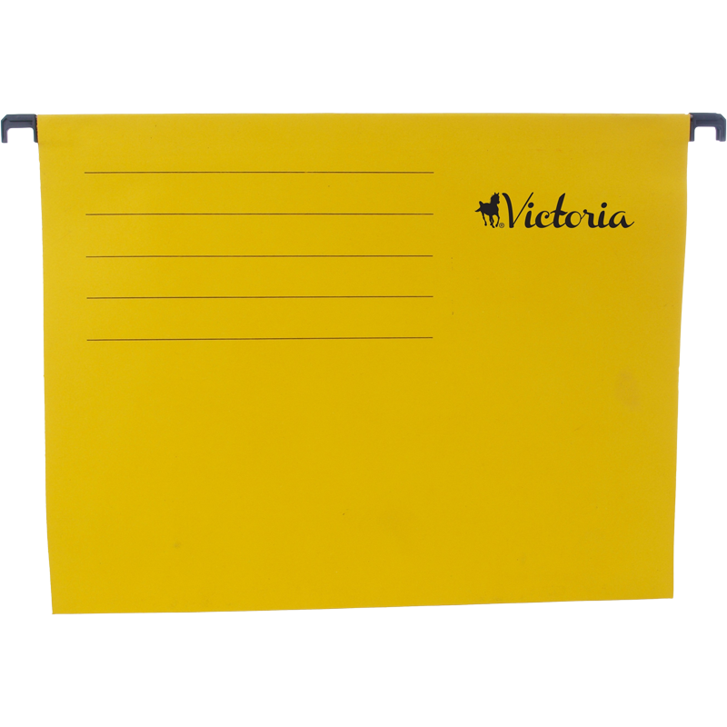 Suspension file, cardboard, A4, VICTORIA OFFICE, yellow