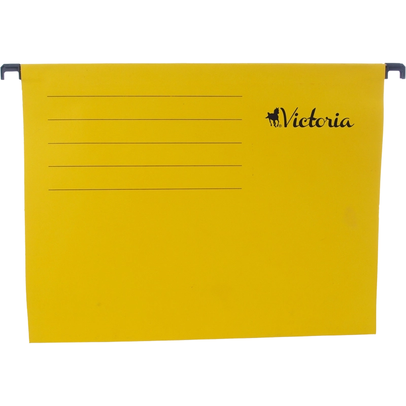 Függőmappa, karton, A4, VICTORIA OFFICE, sárga
