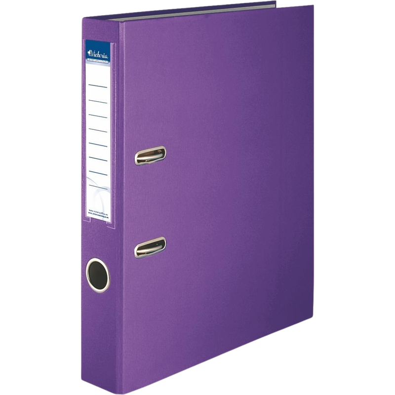 Iratrendező, 50 mm, A4, PP/karton, VICTORIA OFFICE, "Basic", lila