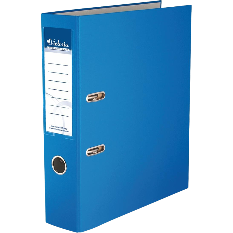 Lever arch file, 75 mm, A4, PP/cardboard, VICTORIA OFFICE, blue
