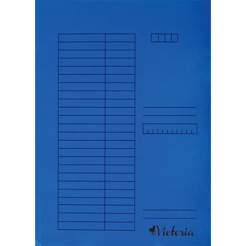 Pólyás dosszié, karton, A4, VICTORIA OFFICE, kék