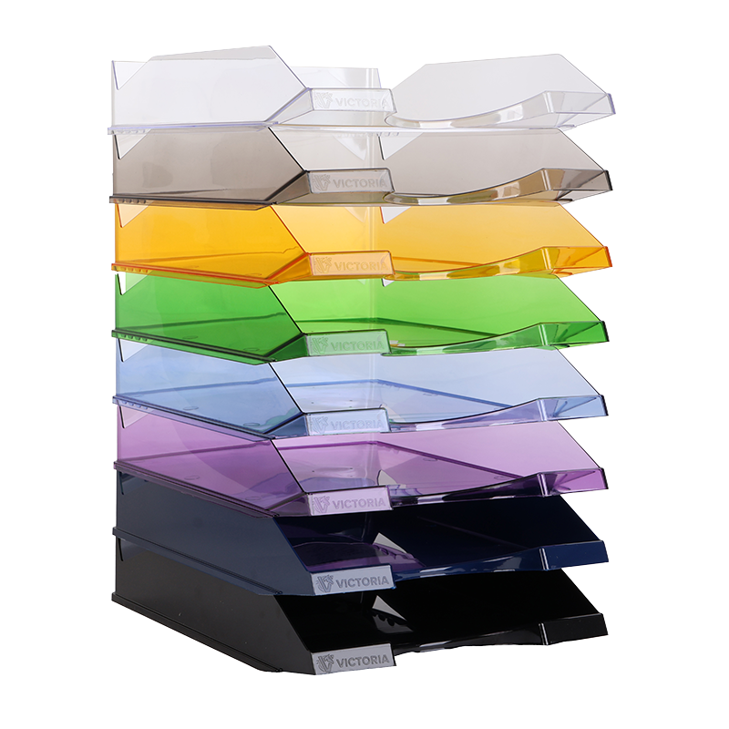 Irattálca, műanyag, VICTORIA OFFICE, fekete