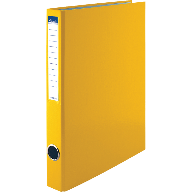 Ring binder, 2 rings, 35 mm, A4, PP/cardboard, VICTORIA OFFICE, yellow