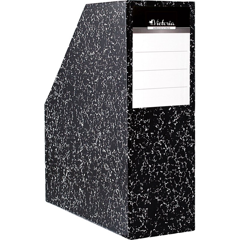 Magazine file, cardboard, 90 mm, VICTORIA OFFICE, "Marble"