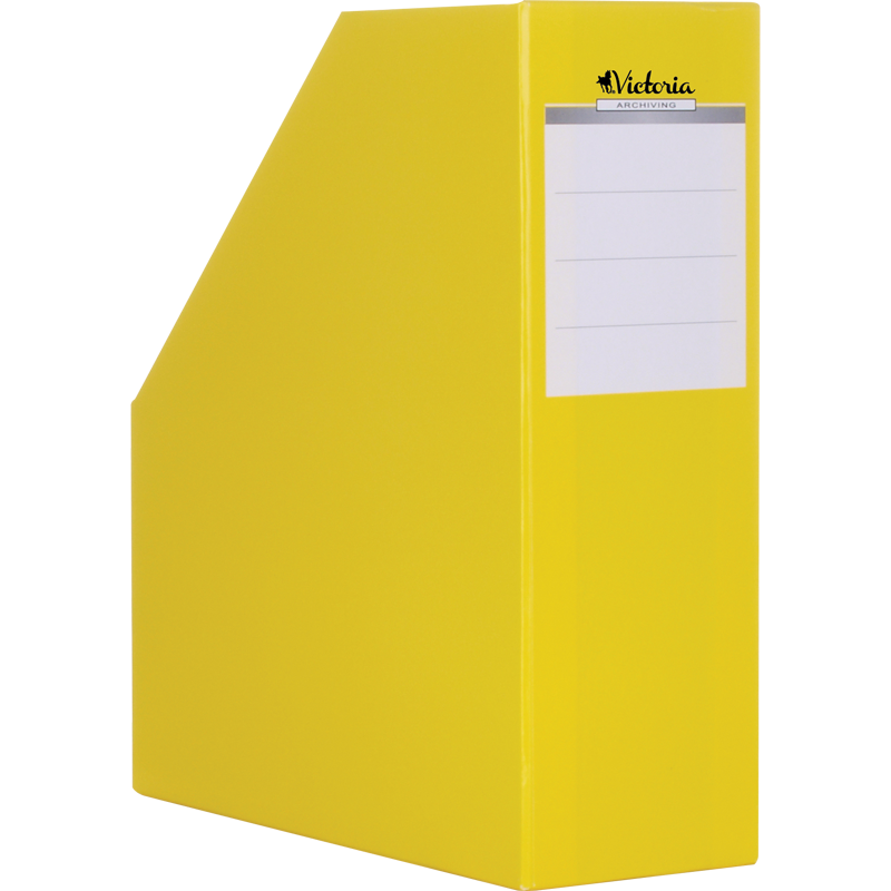 Iratpapucs, karton, 90 mm, VICTORIA OFFICE, sárga