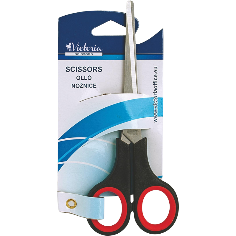 Olló, irodai, 16 cm, VICTORIA OFFICE, fekete