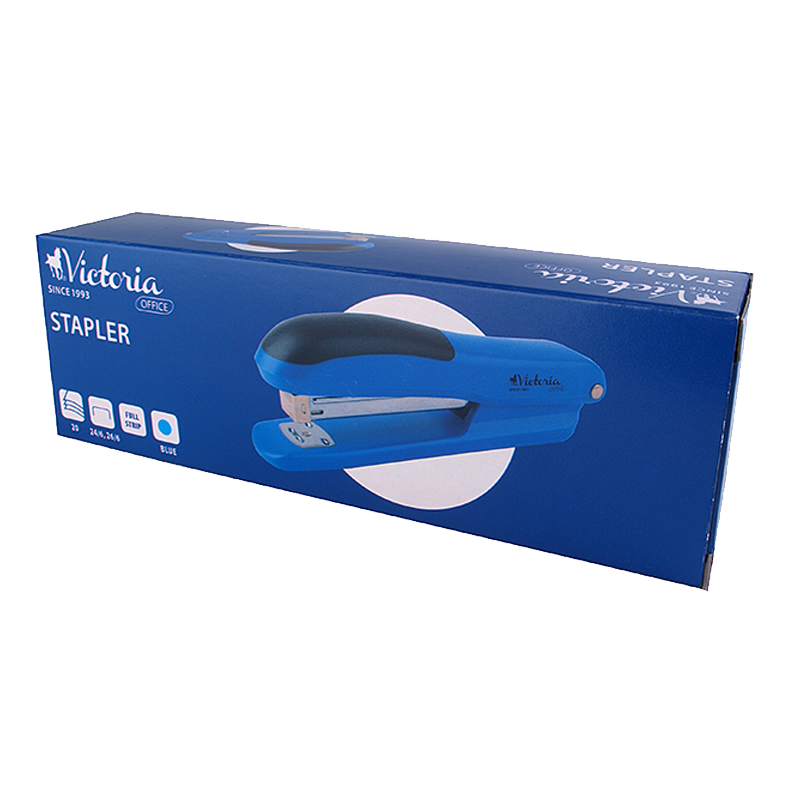 Stapler, 24/6, 26/6, 20 sheets, VICTORIA OFFICE, "Full-Strip", blue