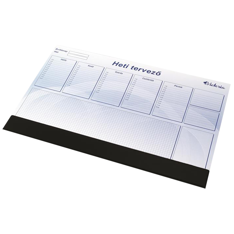 Könyökalátét, 470x330 mm, heti tervezővel, VICTORIA OFFICE