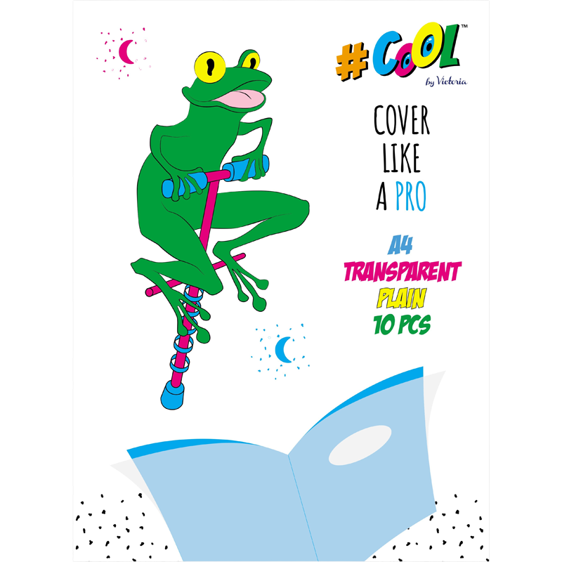 Öntapadó füzet- és könyvborító, A4, COOL BY VICTORIA, víztiszta