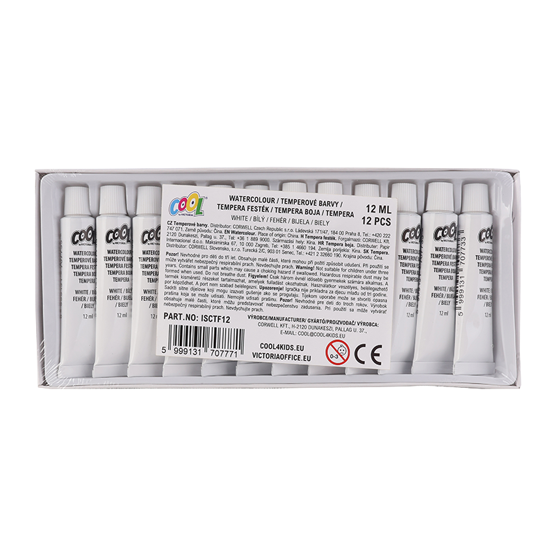 Tempera, COOL BY VICTORIA, 12 db, fehér