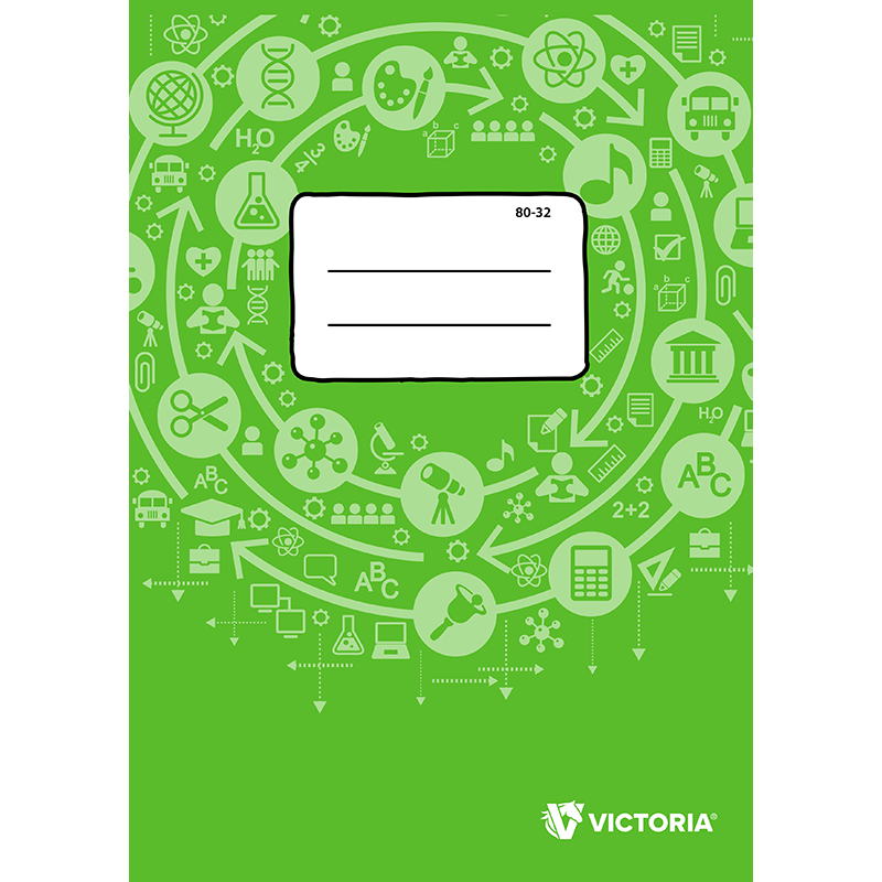 Füzet, tűzött, A4, sima, 32 lap, VICTORIA PAPER Circle "80-32"