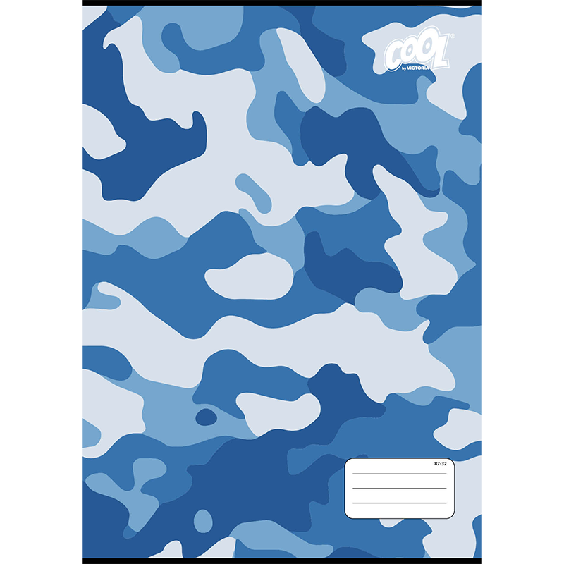 Füzet, tűzött, A4, kockás, 32 lap, COOL BY VICTORIA "Camouflage", "87-32"