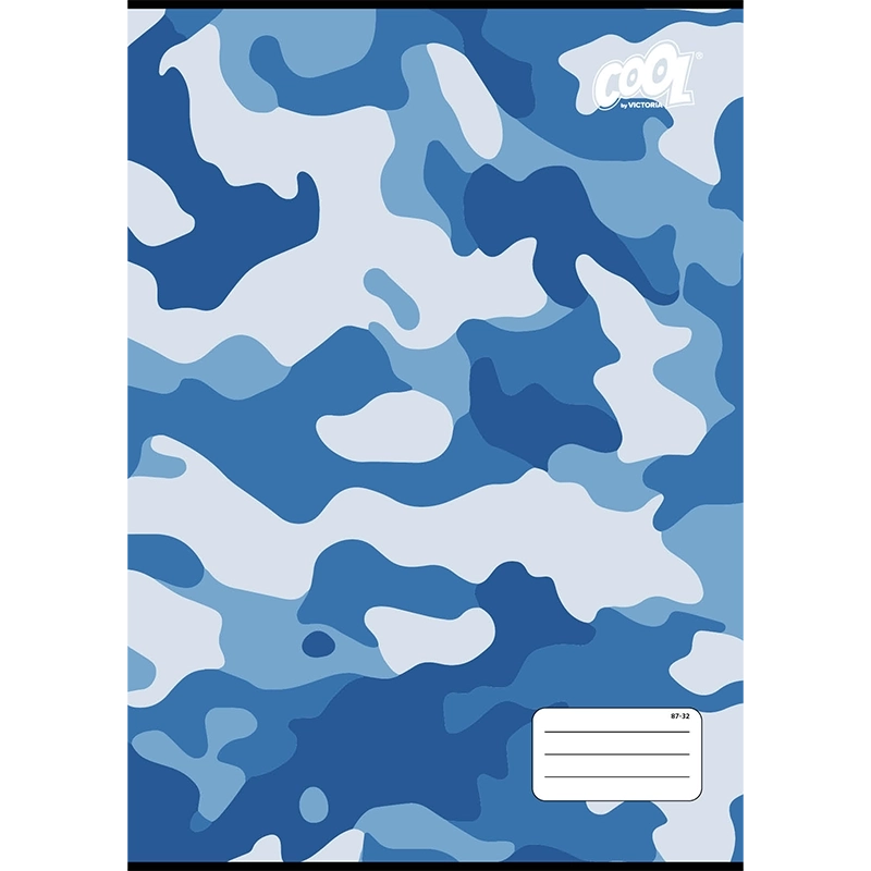 Füzet, tűzött, A4, kockás, 32 lap, COOL BY VICTORIA "Camouflage", "87-32"