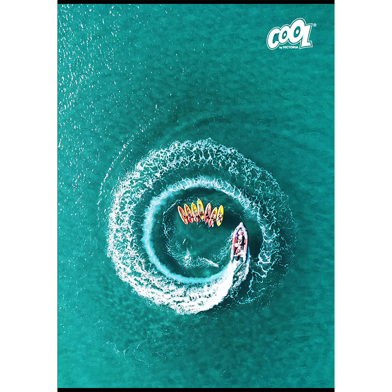 Füzet, tűzött, A4, sima, 80 lap, COOL BY VICTORIA "Boats"