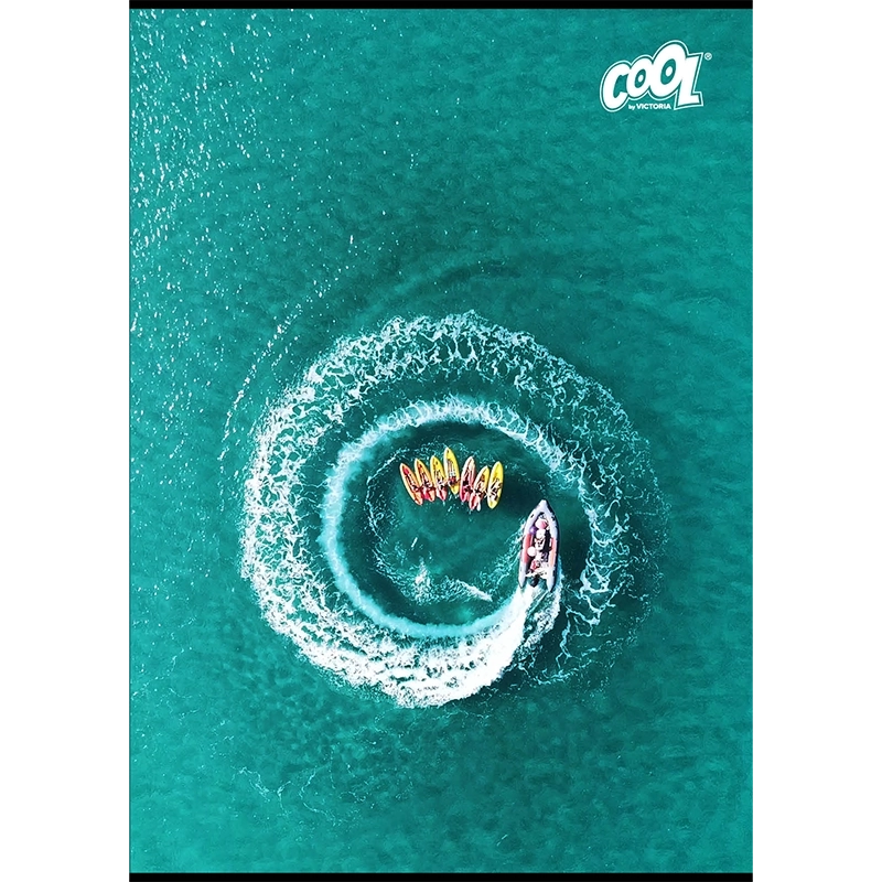 Füzet, tűzött, A4, sima, 80 lap, COOL BY VICTORIA "Boats"