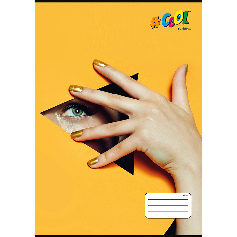 Füzet, tűzött, A4, kockás, 32 lap, COOL BY VICTORIA, "Body art", "87-32"