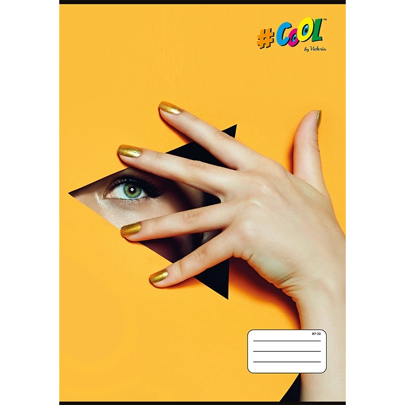 Füzet, tűzött, A4, kockás, 32 lap, COOL BY VICTORIA, "Body art", "87-32"
