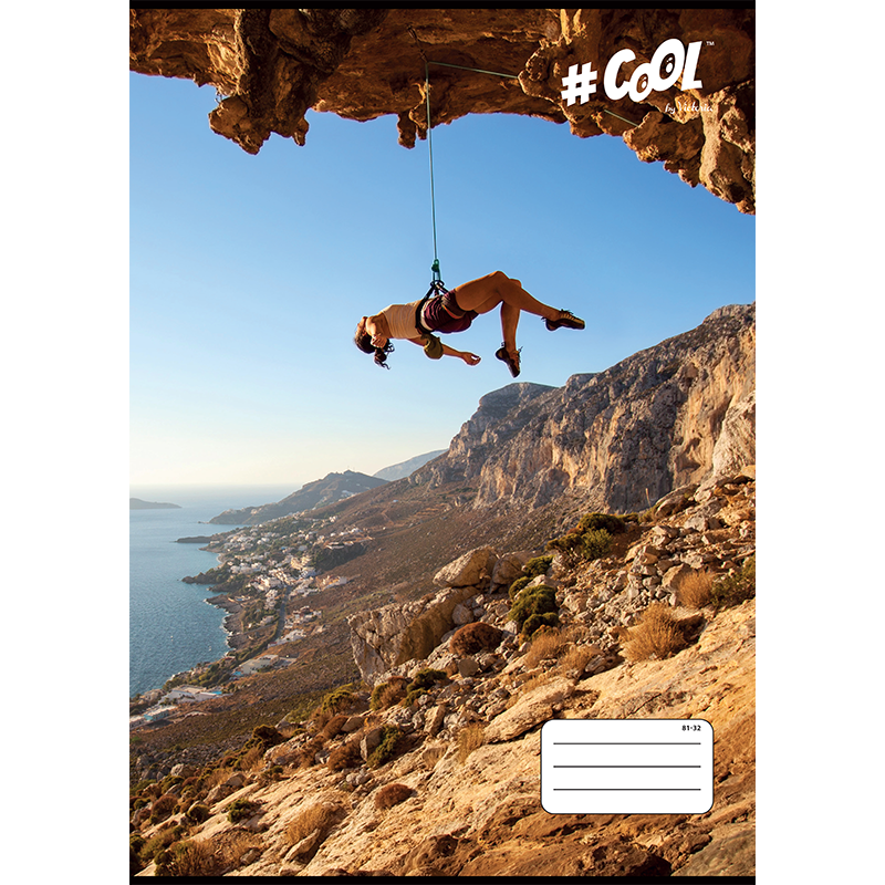 Füzet, tűzött, A4, vonalas, 32 lap, COOL BY VICTORIA, "Nature sport", "81-32"