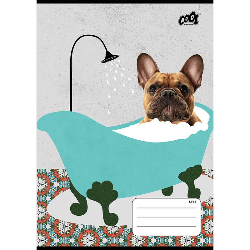 Füzet, tűzött, A5, vonalas, 32 lap, 2. osztály, COOL BY VICTORIA "Bath", "16-32"