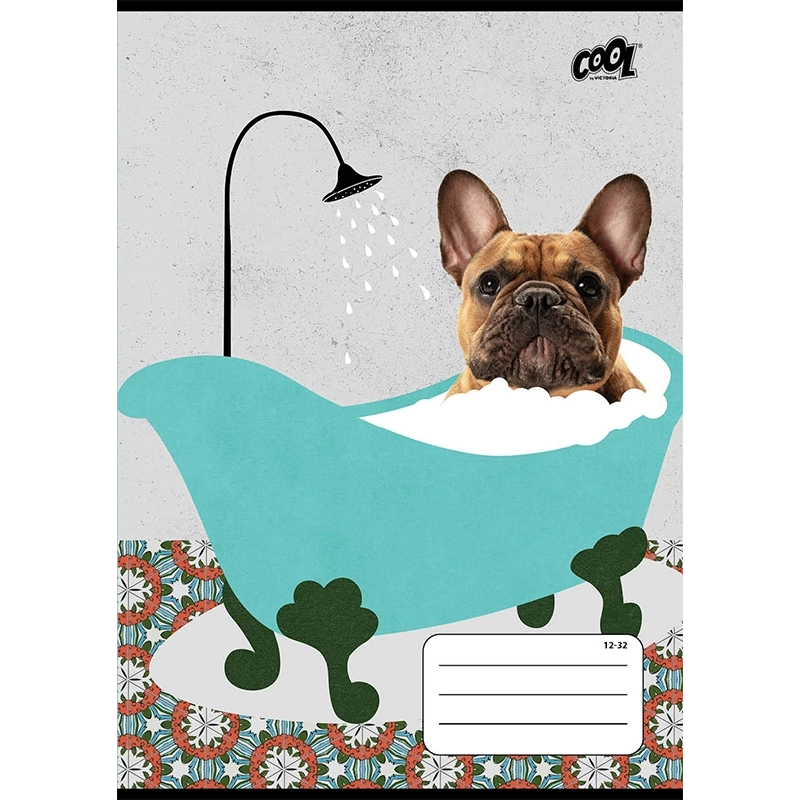Füzet, tűzött, A5, vonalas, 32 lap, 2. osztály, COOL BY VICTORIA "Bath", "16-32"