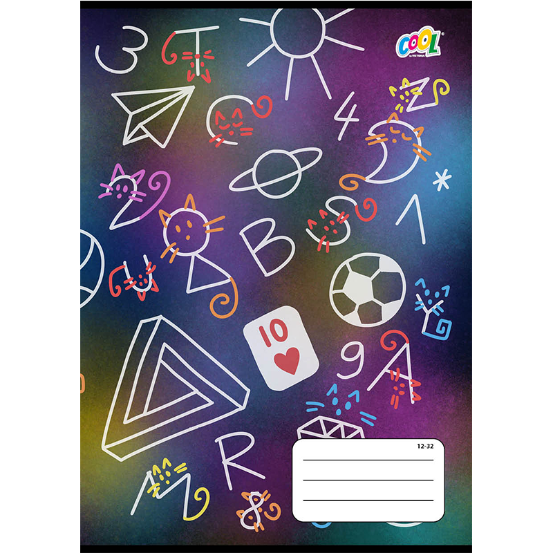 Füzet, tűzött, A5, vonalas, 32 lap, 3. osztály, COOL BY VICTORIA "SzívTíz", "12-32"