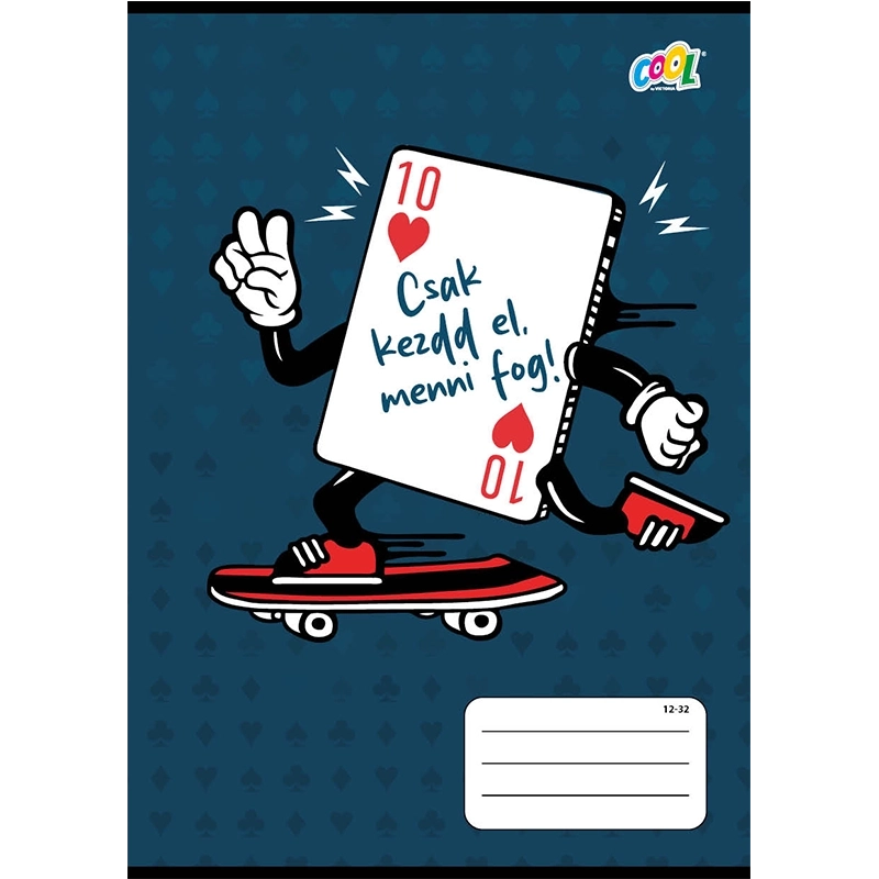 Füzet, tűzött, A5, vonalas, 32 lap, 3. osztály, COOL BY VICTORIA "SzívTíz", "12-32"