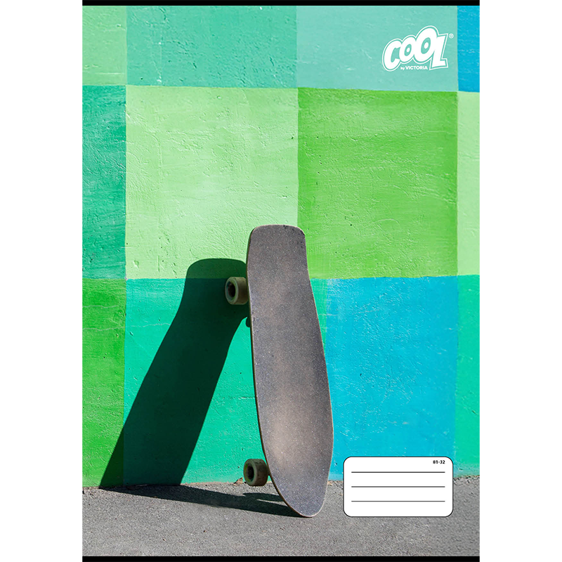 Füzet, tűzött, A4, vonalas, 32 lap, COOL BY VICTORIA "Freedom", "81-32"