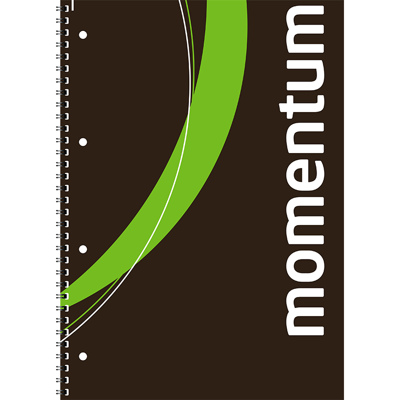 Spirálfüzet, A4, sima, 90 lap, perforált, lyukasztott, VICTORIA PAPER, "Momentum"