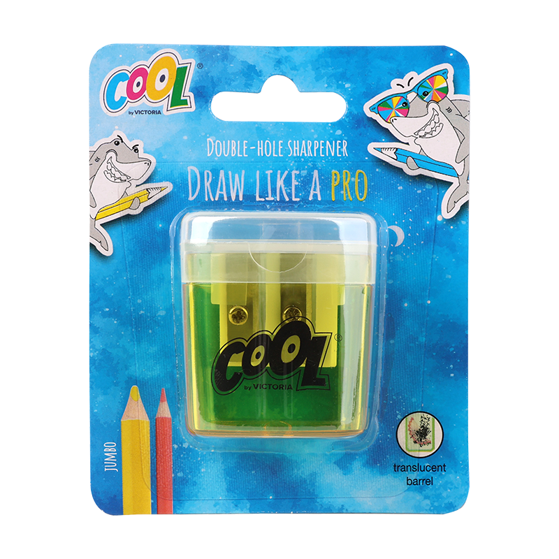 Hegyező, kétlyukú, tartályos, COOL BY VICTORIA, vegyes színek