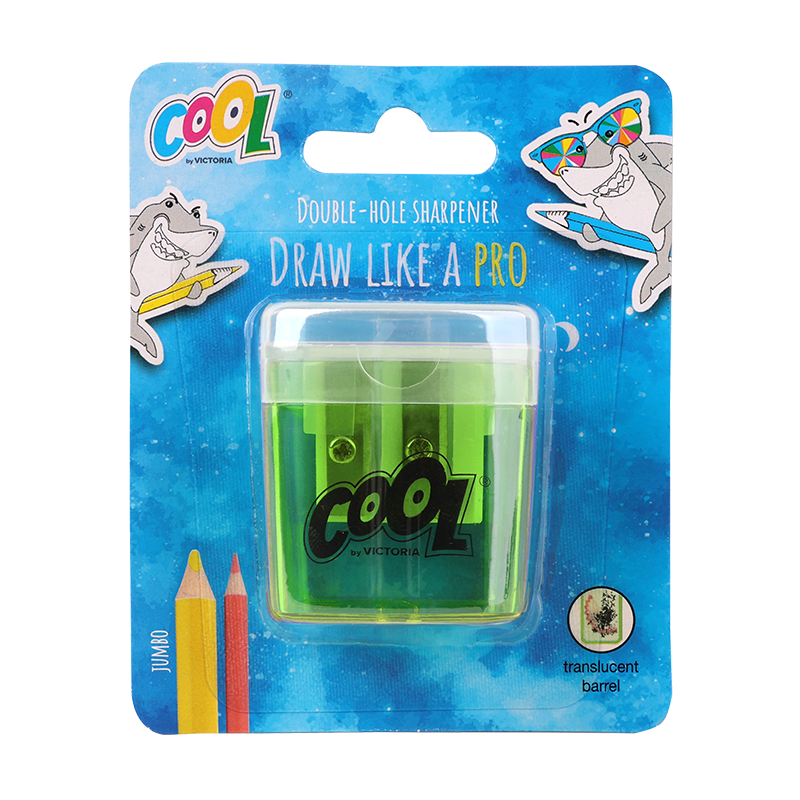 Hegyező, kétlyukú, tartályos, COOL BY VICTORIA, vegyes színek