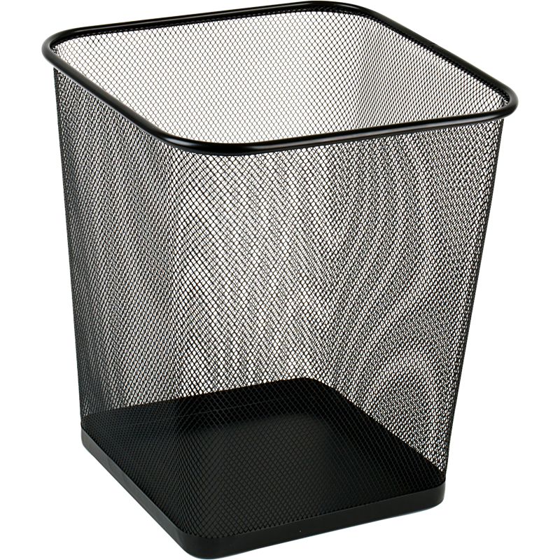 Odpadkový kôš, drôtený, hranatý, VICTORIA OFFICE, čierna