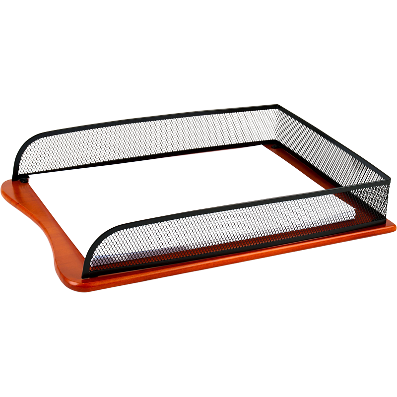 Irattálca, fémhálós, VICTORIA OFFICE, "Wood", fekete