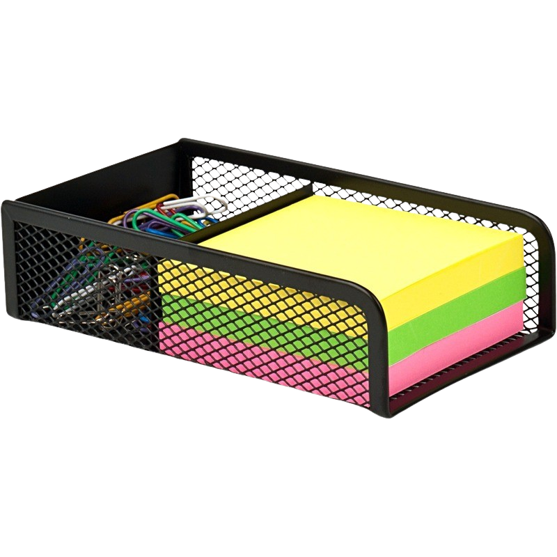 Stojan na poznámkové bloky a sponky, drôtený, VICTORIA OFFICE, čierna