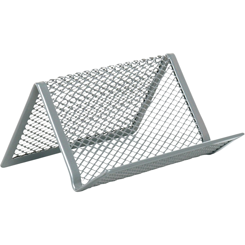 Névjegytartó, fémhálós, VICTORIA OFFICE, ezüst