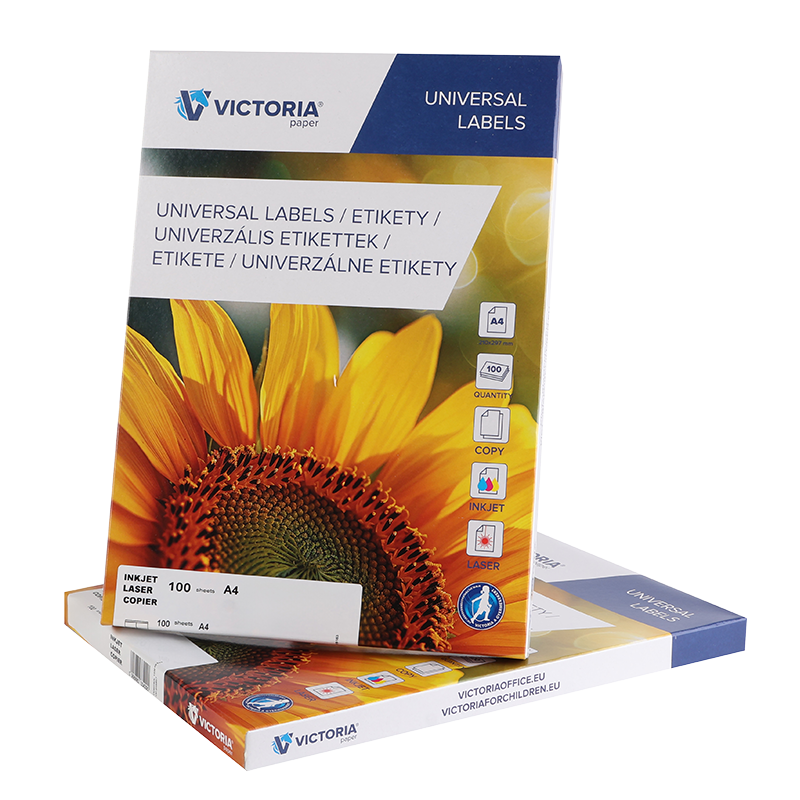 Etikett, univerzális, 64,6x33,8 mm, VICTORIA PAPER, 2400 etikett/csomag