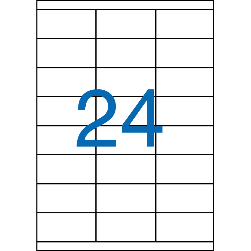 Etikett, univerzális, 70x35 mm, VICTORIA PAPER, 2400 etikett/csomag