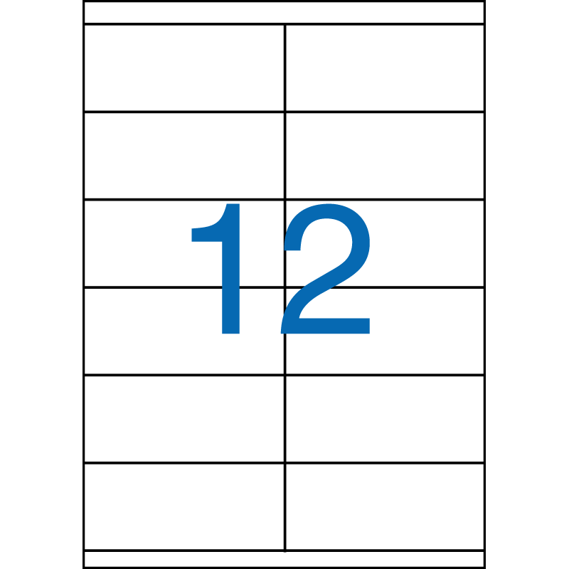 Etikett, univerzális, 105x48 mm, VICTORIA PAPER, 1200 etikett/csomag