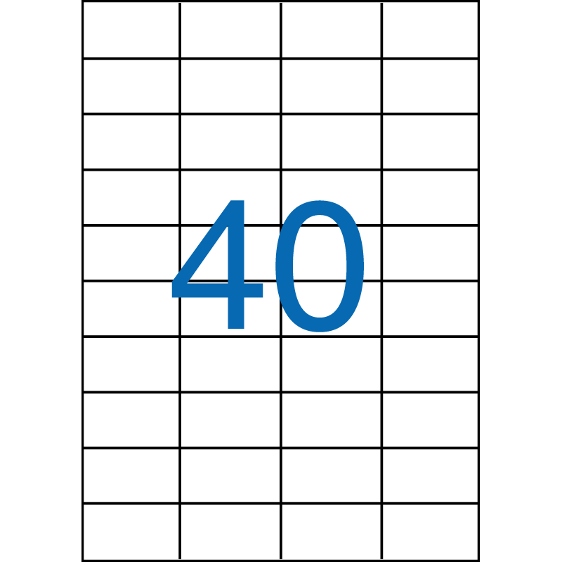 Etikett, univerzális, 52,5x29,7 mm, VICTORIA PAPER, 4000 etikett/csomag