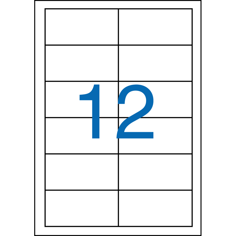 Etikett, univerzális, 97x42,4 mm, VICTORIA PAPER, 1200 etikett/csomag