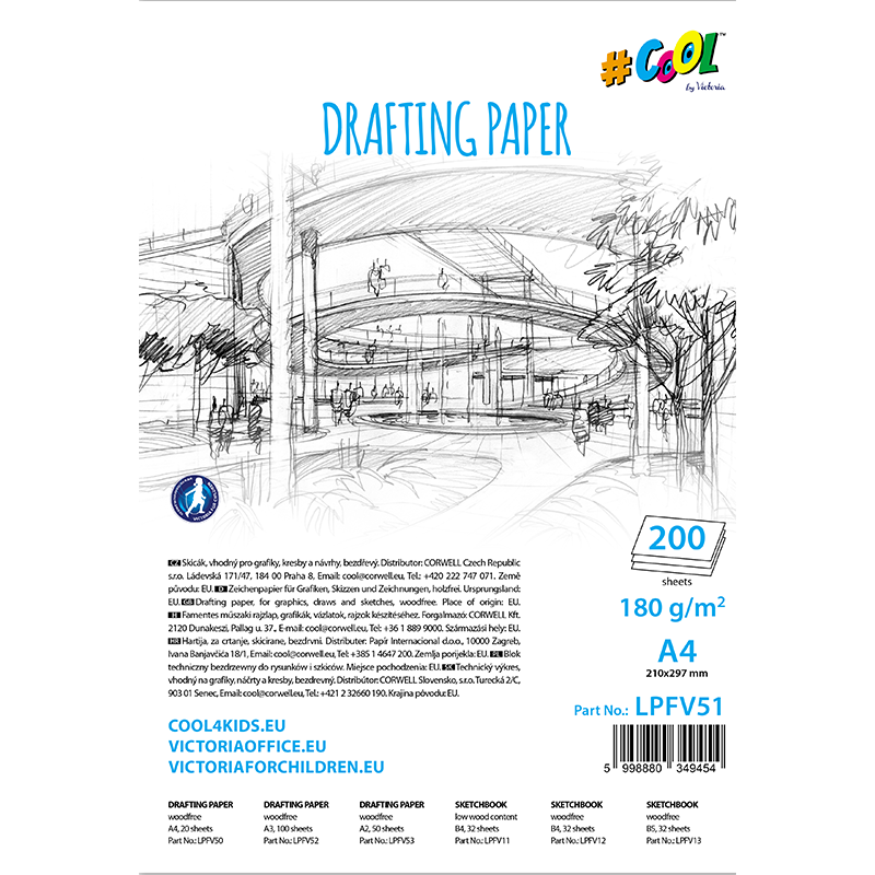 Műszaki rajzlap, A4, COOL BY VICTORIA