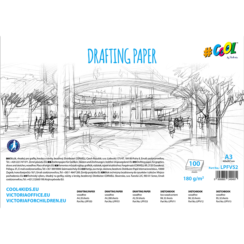 Műszaki rajzlap, A3, COOL BY VICTORIA