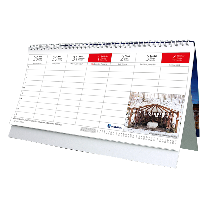 Naptár, asztali, álló, VICTORIA OFFICE "Magyarország Csodái" (2026 évi)