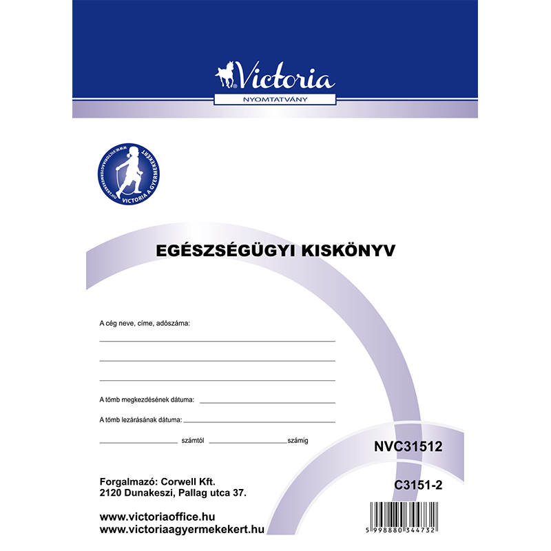 Nyomtatvány, egészségügyi kiskönyv, A6, VICTORIA PAPER "C.3151-2"