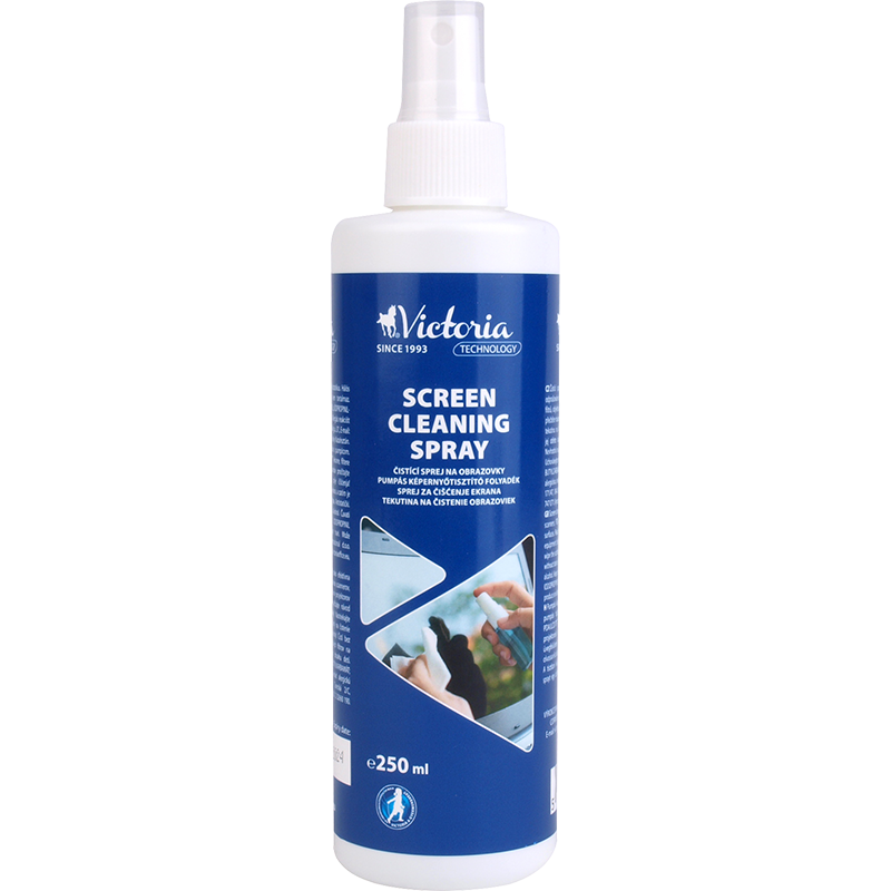 Cleaning spray, for screen, antistatic, pump spray, 250 ml, VICTORIA TECHNOLOGY