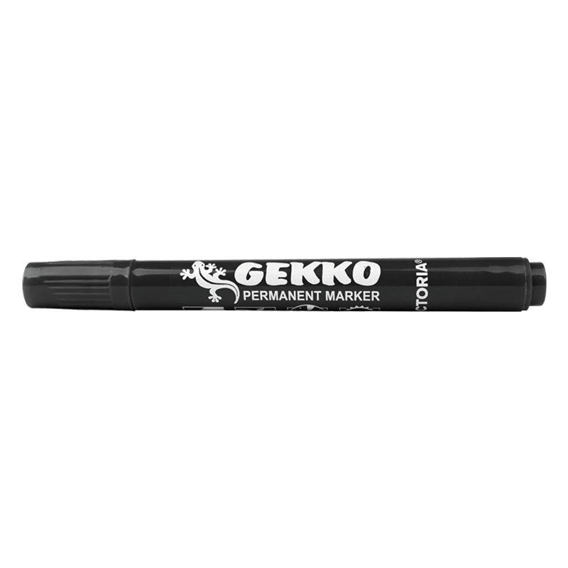 Alkoholos marker, 1-3 mm, kúpos, VICTORIA OFFICE, "Gekko", fekete