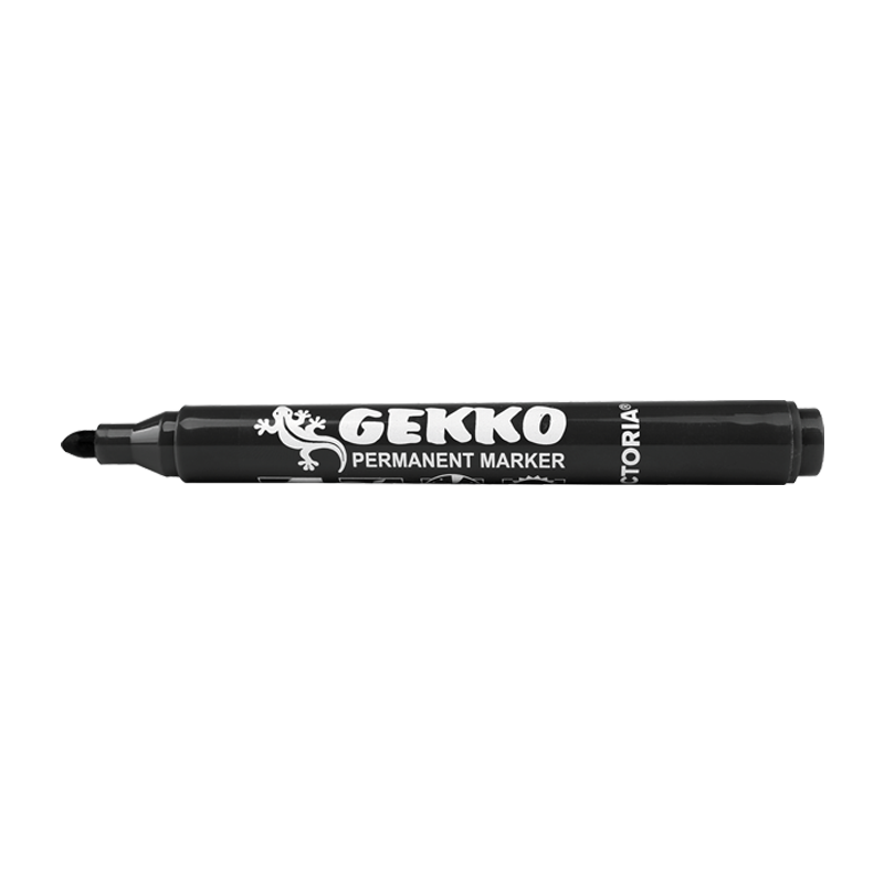 Alkoholos marker, 1-3 mm, kúpos, VICTORIA OFFICE, "Gekko", fekete