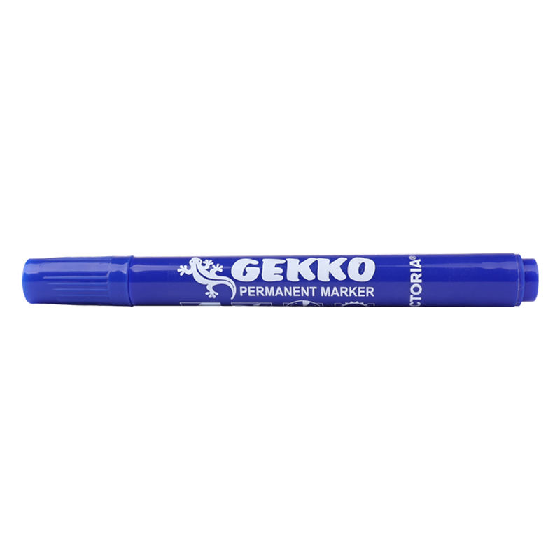 Permanent marker, 1-3 mm, bullet tip, VICTORIA OFFICE "Gekko", blue