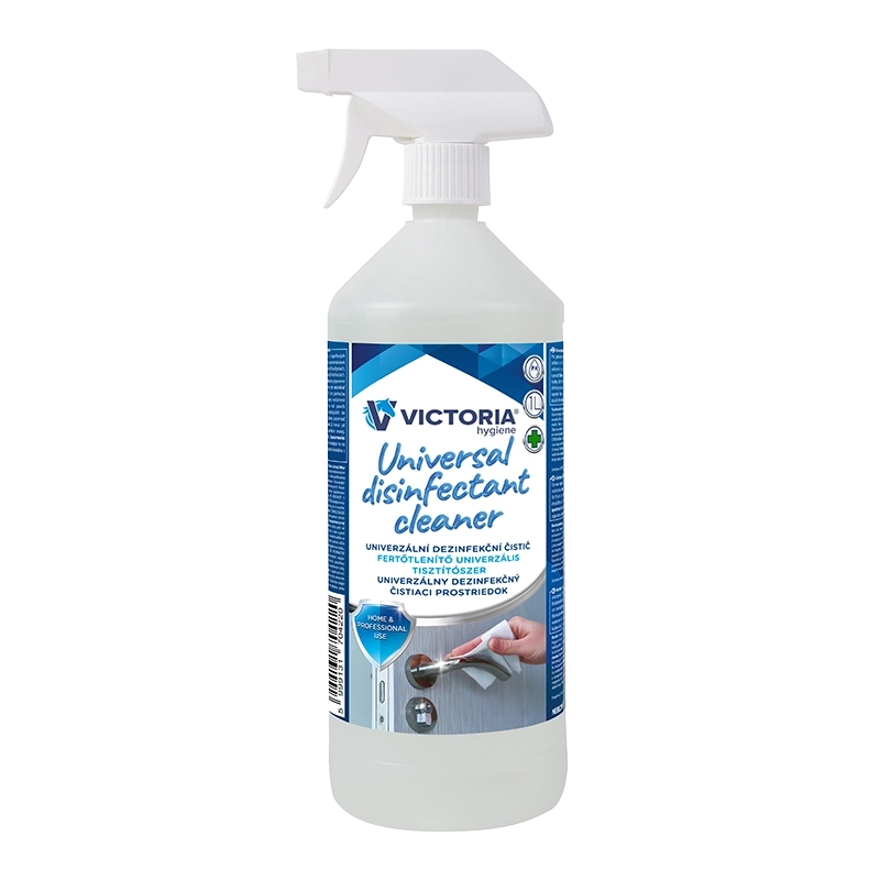 Felületfertőtlenítő folyadék, szórófejes, alkoholos, 1 l, VICTORIA HYGIENE
